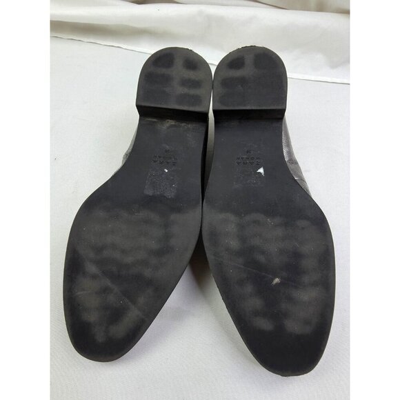 Zara Women Size 39 (US 8) Silver/Gray Slip On Pointed Toe Penny Loafers - Picture 4 of 13